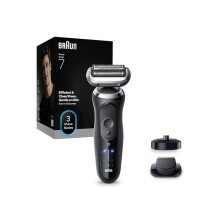Sähkökäyttöinen partakone - BRAUN - Sarja 7 72-N4200cs - SkinFlex 360 - 3 joustavaa terää - Vesitiivis 60 min