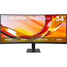 Monitor UltraWide - LG - 34U601B-B - VA WQHD 120Hz 1800R