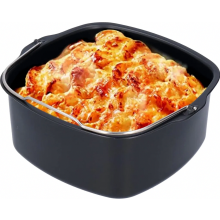 Zubehör für Heißluftfritteusen: 20 cm quadratische Kuchenform, Backform für Heißluftfritteusen, Kuchenform, Pizzaform, Brotkorb, langlebiges