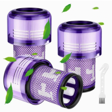 3er-Pack waschbare Ersatzfilter für Staubsauger V12 Detect Slim, Ersatzteile und Zubehör, langlebiger kompatibler Filter