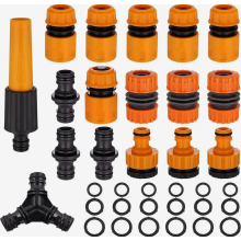 Gartenschlauch-Anschlussset, 1/2 Zoll ABS-Gewindeanschluss, auslaufsicher, für Gartenschlauch und Wasserhahn