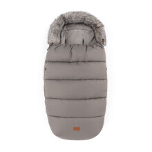 PETITE&MARS Sacco universale Comfy 4 in 1 Caffè Beige con pelliccia removibile antivento impermeabile per passeggino navetta
