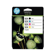 HP 924 Pack mit 4 Original-Tintenpatronen in Schwarz, Cyan, Magenta und Gelb (6C3Z1NE)