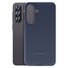 Funda - SAMSUNG - Galaxy A57 - Silicona suave - Azul noche - Bordes elevados
