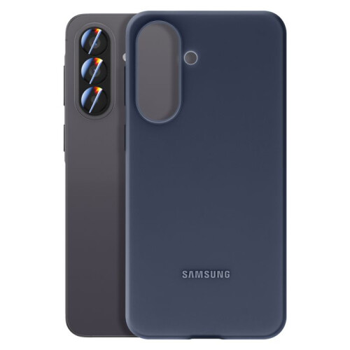 Samsung Capa - SAMSUNG - Galaxy A57 - Silicone liso - Azul noite - Bordas elevadas