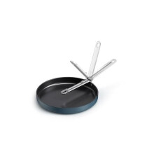 Space Bratpfanne 30cm mit klappbarem Griff, platzsparend, Induktion und Ofen, Keramikbeschichtung - Nachtblau - Aluminium