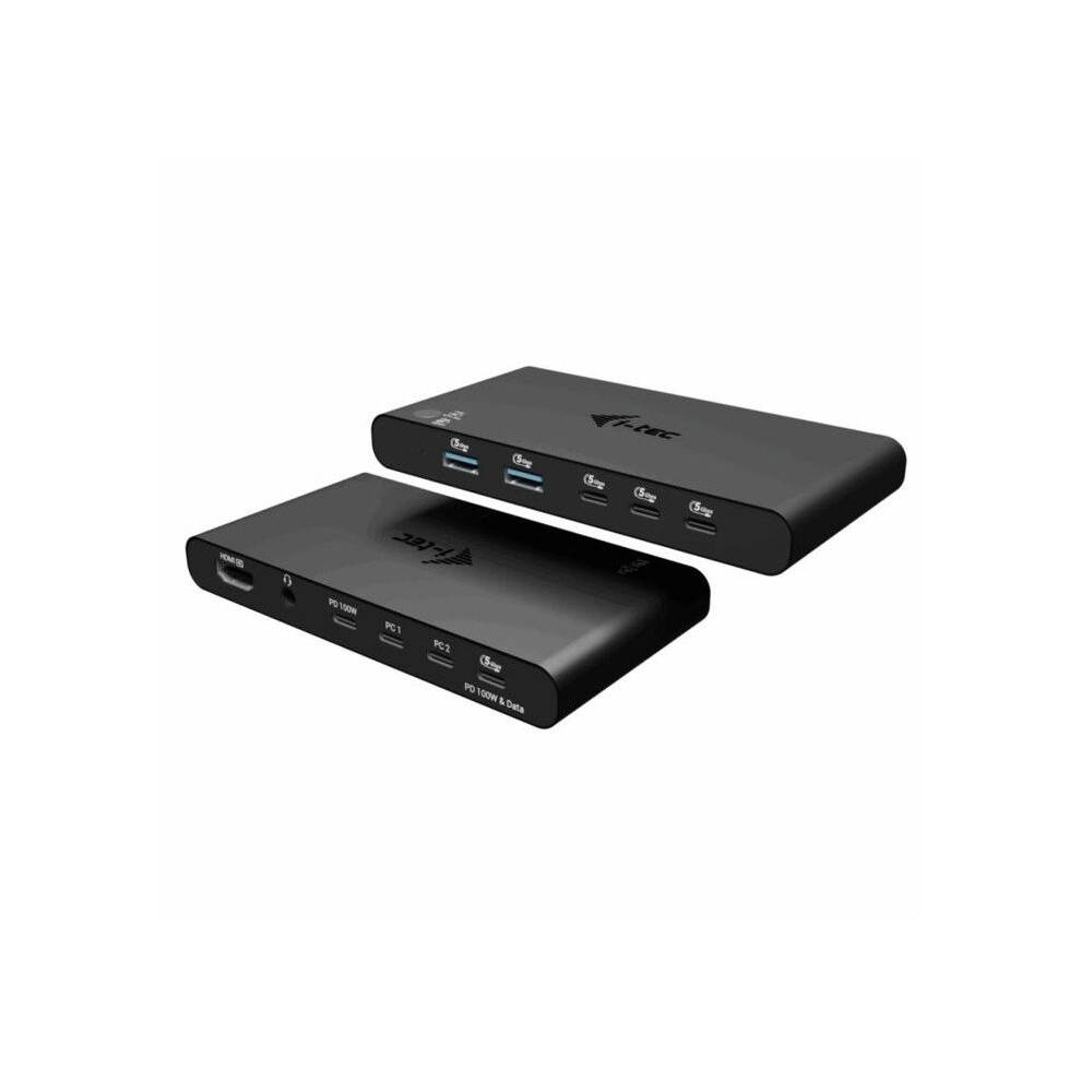 i-tec Kvm HDMI Dock For 2 Hosts (USB-C), Dockingstation + USB Hub, Schwarz - Bild 6