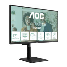 AOC Monitor Q27P4CV 27 Zoll IPS WQHD 2560x1440 120Hz USB-C 96W 4ms Adaptive Sync HDR Lautsprecher Schwarz
