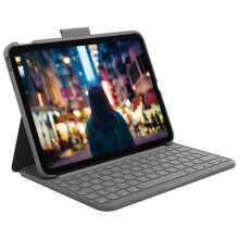 Logitech für iPad (10. Generation) Tastaturhülle | Slim Folio mit integriertem kabellosem Keyboard (Graphit) - Italienisches Layout
