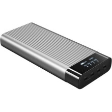 HyperJuice HJ245B - Tragbarer Ladegerät - USB-C - 27000 mAh - 245 Watt - PD 2.0, PD 3.0, QC 2.0, QC 3.0, Apple 2.4A, Qualcomm Quick