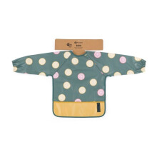 PETITE&MARS Babero de mangas largas BEN de 24 meses Fácil de limpiar - Impermeable - con bolsillo - Verde