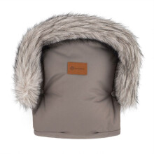 PETITE&MARS Guanti per passeggino Furry Guanti universali antivento impermeabili caldi con pelliccia Beige
