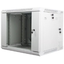 LANBERG Wandmontage kast met twee secties 19 9U 600X600mm grijs - WF02-6609-10S