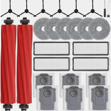 26-teiliges Zubehörset für Saugroboter, 2 Hauptbürsten, 6 Wischtücher, 4 HEPA-Filter, 6 Staubbeutel, 6 Seitenbürsten