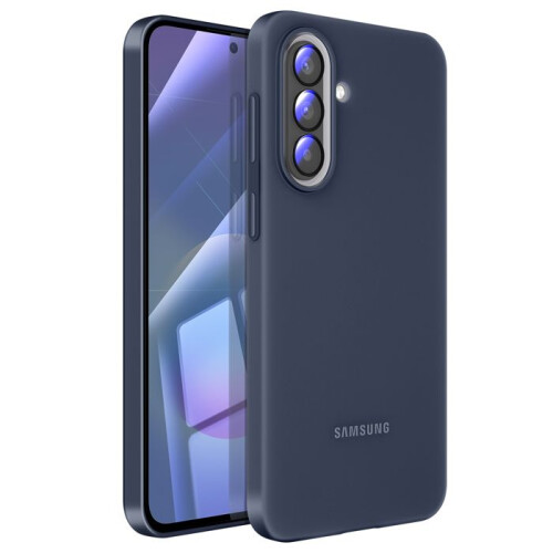 Samsung Capa - SAMSUNG - Galaxy A57 - Silicone liso - Azul noite - Bordas elevadas 1