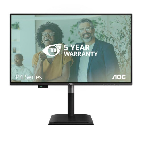 AOC Monitor AOC Q27P4CV 27 Polegadas IPS WQHD 2560x1440 120Hz USB-C 96W 4ms Adaptive Sync HDR Alto-falantes Preto 1