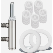 Set van 100 vulringen voor deurscharnieren, 10,2 x 15 mm, kunststof scharnierringen voor binnendeuren, montageringen van 1 mm en 2 mm.