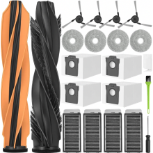 Vervangende accessoire set voor robotstofzuiger: 2 hoofdborstels, 4 stofzakken, 4 HEPA-filters, 4 dweilpads, 4 zijborstels voor