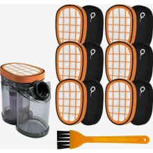 Set van 6 vervangingsfilters voor draadloze stofzuiger, compatibel met SpeedPro Max Aqua FC6723/01 FC6901-FC6904 XC704