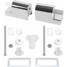 Toiletbrilscharnieren, 2-delige universele metalen toiletbrilbevestigingsset, softclose vervangingsscharnieren voor een veilige installatie.