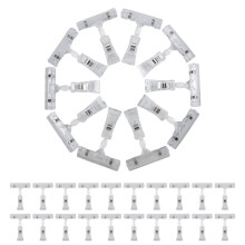 30 Clips para Carteles Portaetiquetas, Clips Giratorios de PláStico Transparente para Carteles, Clip para ExhibicióN de Carteles de MercancíA,
