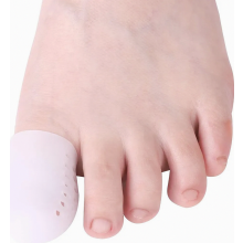 Verpakking van 10 gel teenbeschermers, ademende siliconen teenbeschermers voor blaren, likdoorns en ingegroeide teennagels, voor wrijvingsve