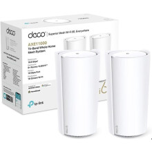 WiFi 6E Mesh -järjestelmä - TP-Link - Deco XE200 - 2-pakkaus - WiFi 6E - Ulkoantenni - Valkoinen väri