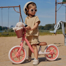 Draisienne - LIONELO Alex Plus - Assento confortável - Quadro leve e resistente - Cesta e sininho incluídos - Até 30 kg - Rosa