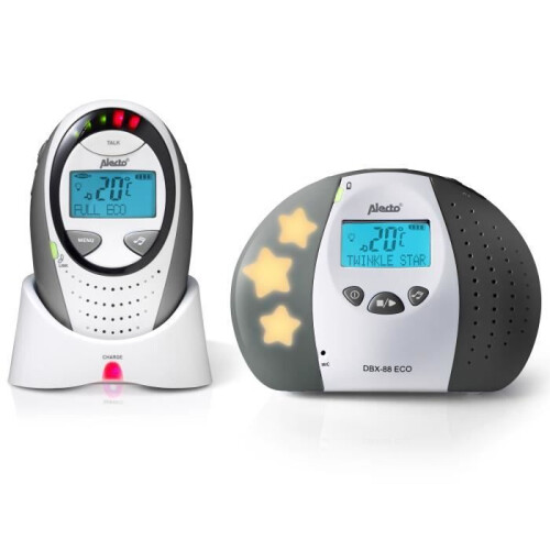 Alecto DBX-88 LIMITED - Babyphone Full Eco DECT avec écran, blanc/anthracite 1