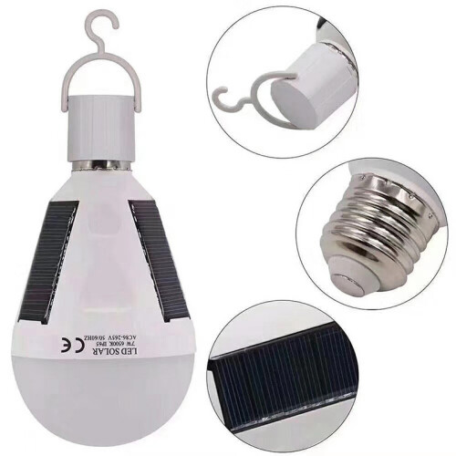 Ηλιακή λάμπα LED E27, IP65 αδιάβροχη για εσωτερική/εξωτερική χρήση. Φορητή
