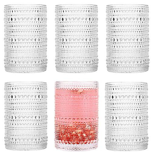 Σετ ποτηριών Hobnail 6 - 13 oz Vintage ανάγλυφα ποτήρια χυμού και νερού για κουζ
