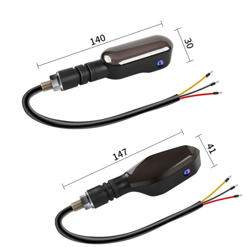 LED Sequential Turn Signal Lights for Motorcycle & Scooter - Ultra Bright 12V Direction Indicators with Dynamic Flow Projectio 2