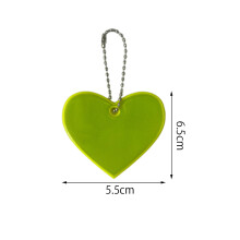 12er-Set PVC Reflektor Anhänger Herz