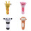 4er-Set Plüschtiere mit Handrasseln für Babys – Giraffe, Affe, Schwein, Panda 1