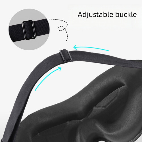 3D Contoured Lightproof Sleep Mask: Breathable & No Eye Pressure 2