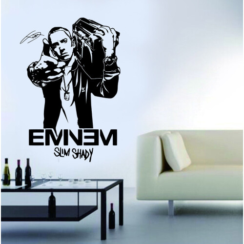 Διακοσμητικά αυτοκόλλητα τοιχογραφίας Eminem Rapper αυτοκόλλητο βινυλίου α 1