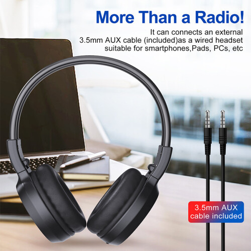 Πτυσσόμενα ακουστικά FM Radio με την καλύτερη λήψη, εύρος συχνοτήτων 50-108 2