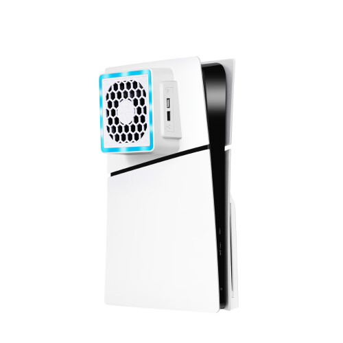 Kit di raffreddamento compatibile con PS5 Slim - Dissipatore verticale a doppia ventola, flusso d'aria ottimizzato, ventola e 1