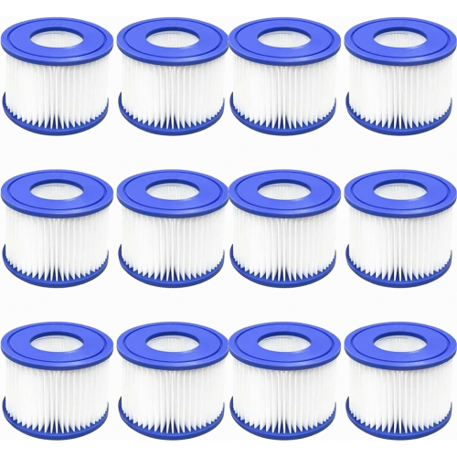 Poolfilterkartuschen Typ VI, 12er-Pack, langlebige Ersatzfilter für Aufstellpools