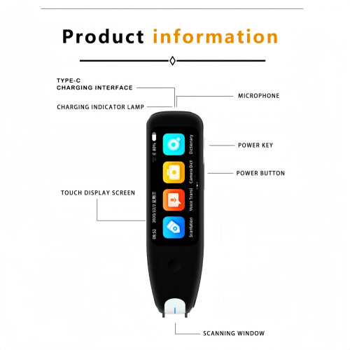 Global Version 3.46" Smart Offline OCR Pen | 134-Language Translator | AI Learning Tool 2