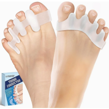 4er-Pack Zehenspreizer aus Silikon, Hammerzehenkorrektoren, Zehenspreizer für Pediküre und Zehenausrichtung, Unterstützung bei Hallux valgus