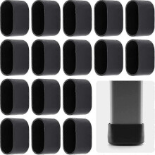 16 stuks stoelpootdoppen, stoelpootbescherming, vloerbescherming, voetdoppen, plastic afdekkapjes, klapstoel, ovale buis voor