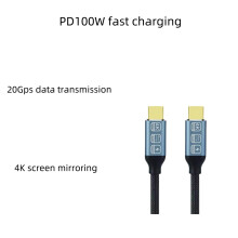 2 m USB-C 3.2 Gen 2x2 Kabel, 100 W PD Schnellladefunktion & 20 Gbit/s Datenübertragung – Universell kompatibel mit iPhone 15