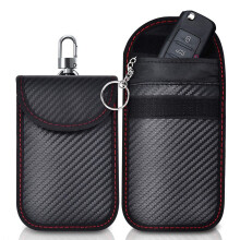 2er-Pack kompatibel mit Faraday-Taschen für Autoschlüssel – RFID-Signalblockierende Taschen für schlüssellosen Zugang und Di