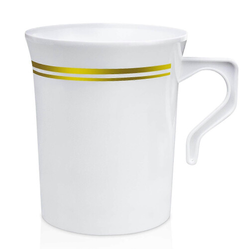 Συσκευασία 48 τεμαχίων 9oz (250ml) Πλαστικά ποτήρια καφέ με λαβή - Κούπες μια
