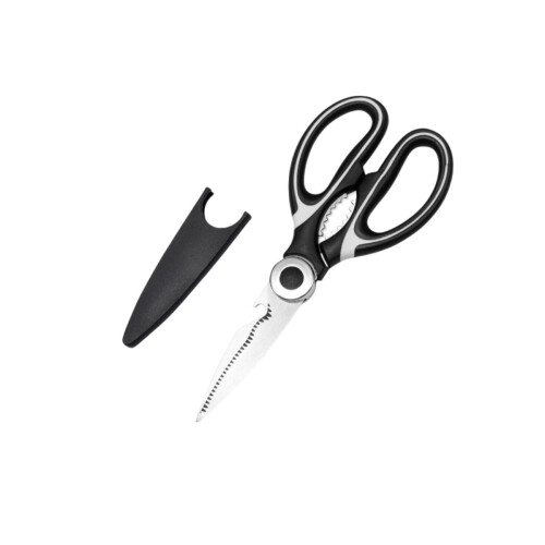 Panda Design Kitchen Shears with Sheath - Multi-Tool Stainless Steel Scissors (Bottle Opener, Nut Cracker, Herb Cutter)