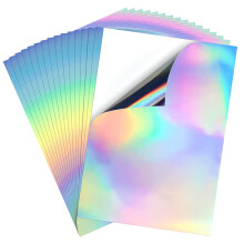 Fogli di carta olografica metallizzata lucida effetto specchio, cartoncino riflettente formato 8,5 x 11 pollici, 50 pezzi