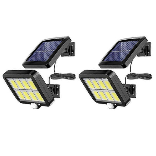 τεμάχια ηλιακά φώτα τοίχου 2000 Lumen 160 IP65 αδιάβροχα ενσύρματα φώτα ασφαλ