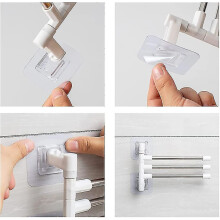 Toallero giratorio de pared para baño, con 3 barras, torre toallero giratoria de 180.