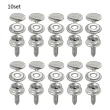 20 Sets Of Stainless Steel Push Button Marine Yacht Canvas Cover Tool Button